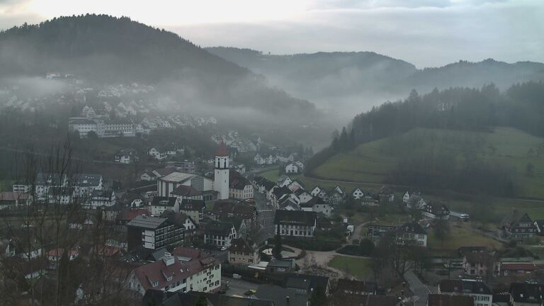 Dieses Bild zeigt eine Webcam-Aufnahme von Ottenhöfen, aufgenommen am Sonntag, den 01.02.2026 um 08:40 Uhr