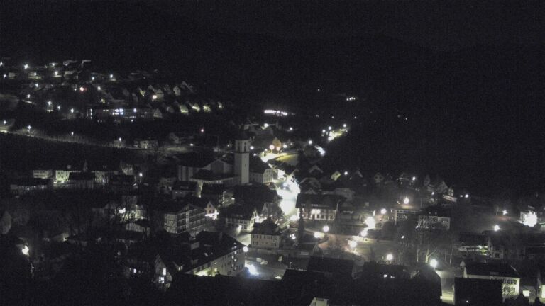 Dieses Bild zeigt eine Webcam-Aufnahme von Ottenhöfen, aufgenommen am Donnerstag, den 18.12.2025 um 01:30 Uhr