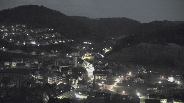 Dieses Bild zeigt eine Webcam-Aufnahme von Ottenhöfen, aufgenommen am Samstag, den 31.01.2026 um 23:00 Uhr