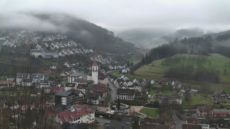 Dieses Bild zeigt eine Webcam-Aufnahme von Ottenhöfen, aufgenommen am Sonntag, den 29.03.2026 um 07:50 Uhr