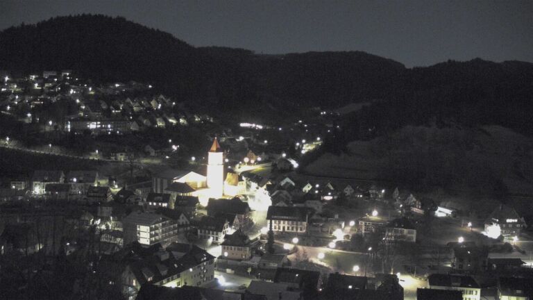 Dieses Bild zeigt eine Webcam-Aufnahme von Ottenhöfen, aufgenommen am Sonntag, den 01.03.2026 um 22:30 Uhr