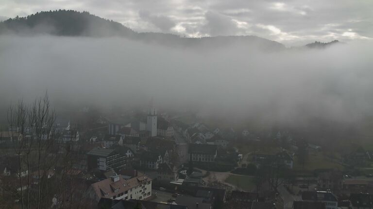 Dieses Bild zeigt eine Webcam-Aufnahme von Ottenhöfen, aufgenommen am Montag, den 02.02.2026 um 14:00 Uhr