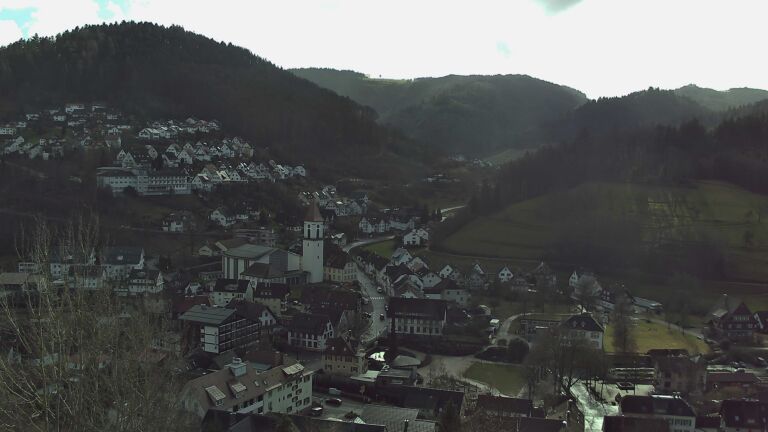 Dieses Bild zeigt eine Webcam-Aufnahme von Ottenhöfen, aufgenommen am Samstag, den 07.02.2026 um 12:20 Uhr