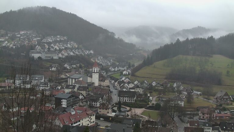 Dieses Bild zeigt eine Webcam-Aufnahme von Ottenhöfen, aufgenommen am Donnerstag, den 29.01.2026 um 12:00 Uhr