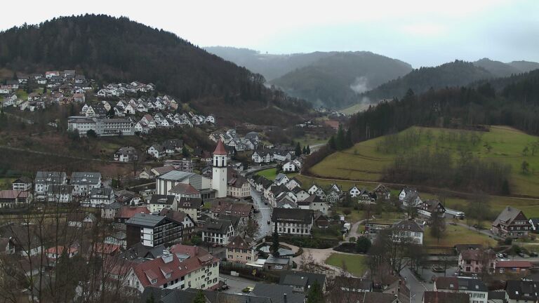 Dieses Bild zeigt eine Webcam-Aufnahme von Ottenhöfen, aufgenommen am Montag, den 02.02.2026 um 09:10 Uhr