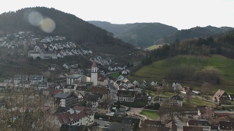 Dieses Bild zeigt eine Webcam-Aufnahme von Ottenhöfen, aufgenommen am Samstag, den 28.02.2026 um 09:00 Uhr