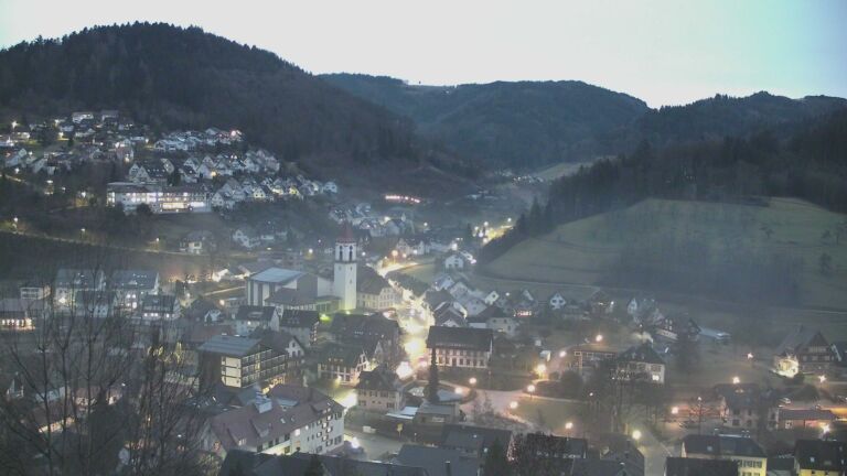 Dieses Bild zeigt eine Webcam-Aufnahme von Ottenhöfen, aufgenommen am Dienstag, den 03.02.2026 um 07:20 Uhr