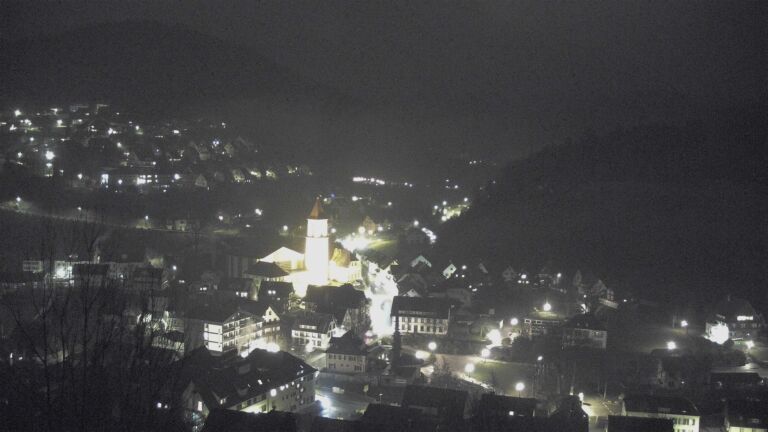Dieses Bild zeigt eine Webcam-Aufnahme von Ottenhöfen, aufgenommen am Samstag, den 28.03.2026 um 22:00 Uhr
