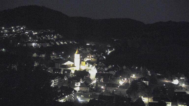 Dieses Bild zeigt eine Webcam-Aufnahme von Ottenhöfen, aufgenommen am Dienstag, den 11.08.2026 um 22:00 Uhr