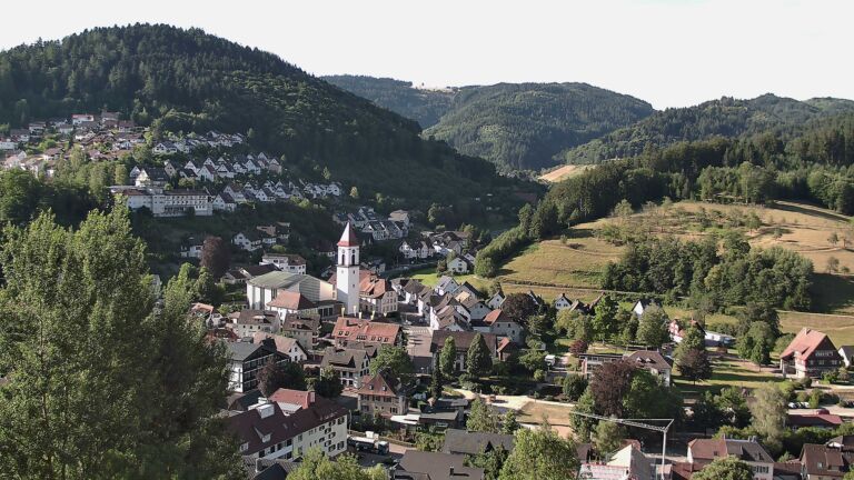 Dieses Bild zeigt eine Webcam-Aufnahme von Ottenhöfen, aufgenommen am Montag, den 13.07.2026 um 08:20 Uhr
