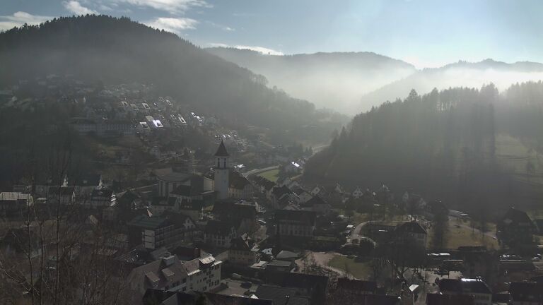 Dieses Bild zeigt eine Webcam-Aufnahme von Ottenhöfen, aufgenommen am Donnerstag, den 05.02.2026 um 12:50 Uhr