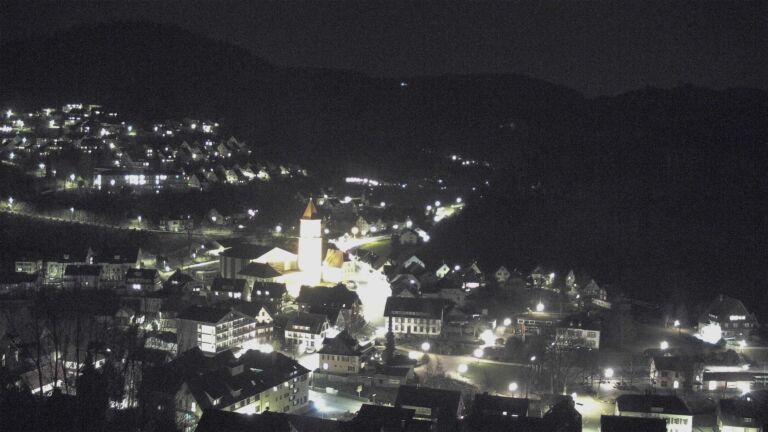 Dieses Bild zeigt eine Webcam-Aufnahme von Ottenhöfen, aufgenommen am Montag, den 09.03.2026 um 20:10 Uhr