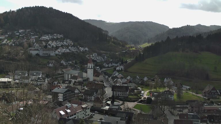 Dieses Bild zeigt eine Webcam-Aufnahme von Ottenhöfen, aufgenommen am Donnerstag, den 12.03.2026 um 12:10 Uhr