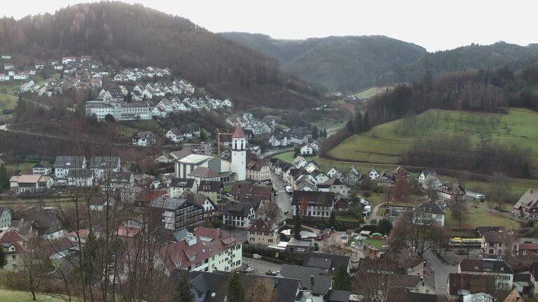 Dieses Bild zeigt eine Webcam-Aufnahme von Ottenhöfen, aufgenommen am Freitag, den 12.12.2025 um 08:20 Uhr