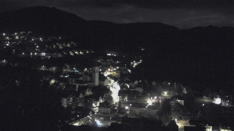Dieses Bild zeigt eine Webcam-Aufnahme von Ottenhöfen, aufgenommen am Donnerstag, den 22.10.2026 um 01:00 Uhr