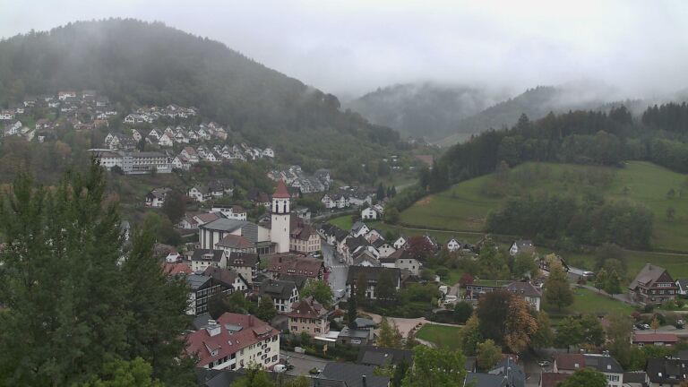 Dieses Bild zeigt eine Webcam-Aufnahme von Ottenhöfen, aufgenommen am Mittwoch, den 21.10.2026 um 09:10 Uhr