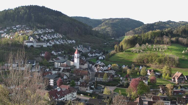 Dieses Bild zeigt eine Webcam-Aufnahme von Ottenhöfen, aufgenommen am Freitag, den 17.04.2026 um 07:50 Uhr