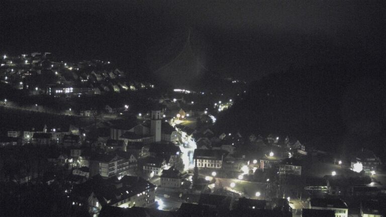 Dieses Bild zeigt eine Webcam-Aufnahme von Ottenhöfen, aufgenommen am Mittwoch, den 11.03.2026 um 23:30 Uhr