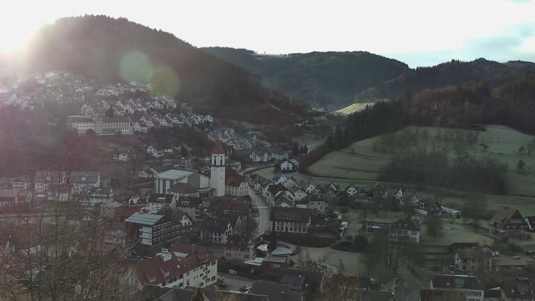 Dieses Bild zeigt eine Webcam-Aufnahme von Ottenhöfen, aufgenommen am Dienstag, den 27.01.2026 um 09:30 Uhr