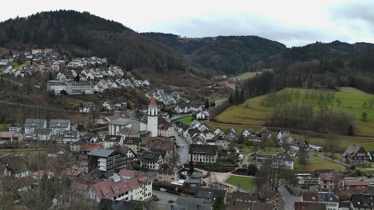 Dieses Bild zeigt eine Webcam-Aufnahme von Ottenhöfen, aufgenommen am Sonntag, den 22.02.2026 um 10:50 Uhr