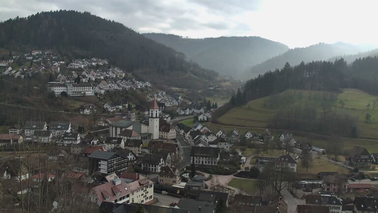 Dieses Bild zeigt eine Webcam-Aufnahme von Ottenhöfen, aufgenommen am Montag, den 09.02.2026 um 14:20 Uhr