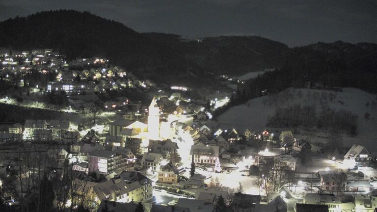 Dieses Bild zeigt eine Webcam-Aufnahme von Ottenhöfen, aufgenommen am Sonntag, den 04.01.2026 um 21:00 Uhr