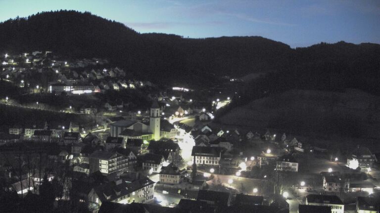 Dieses Bild zeigt eine Webcam-Aufnahme von Ottenhöfen, aufgenommen am Sonntag, den 08.02.2026 um 06:50 Uhr