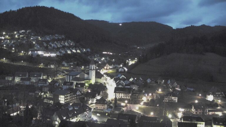 Dieses Bild zeigt eine Webcam-Aufnahme von Ottenhöfen, aufgenommen am Samstag, den 14.02.2026 um 07:00 Uhr