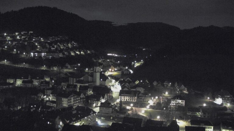 Dieses Bild zeigt eine Webcam-Aufnahme von Ottenhöfen, aufgenommen am Mittwoch, den 01.04.2026 um 00:30 Uhr