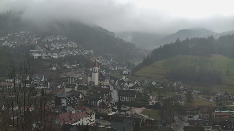 Dieses Bild zeigt eine Webcam-Aufnahme von Ottenhöfen, aufgenommen am Dienstag, den 03.02.2026 um 11:10 Uhr