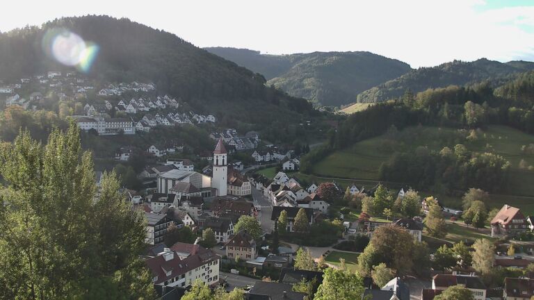 Dieses Bild zeigt eine Webcam-Aufnahme von Ottenhöfen, aufgenommen am Montag, den 12.10.2026 um 09:20 Uhr