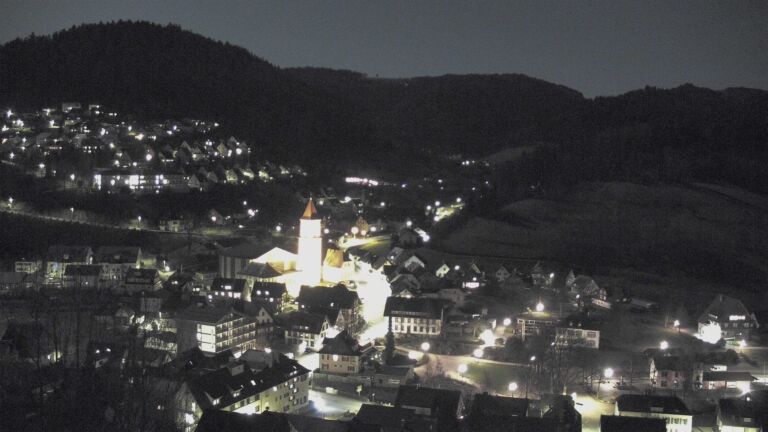 Dieses Bild zeigt eine Webcam-Aufnahme von Ottenhöfen, aufgenommen am Montag, den 02.03.2026 um 21:00 Uhr