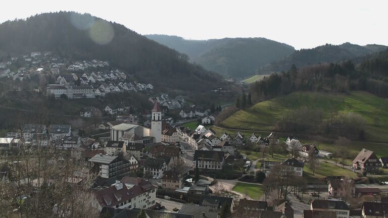 Dieses Bild zeigt eine Webcam-Aufnahme von Ottenhöfen, aufgenommen am Samstag, den 28.02.2026 um 09:30 Uhr