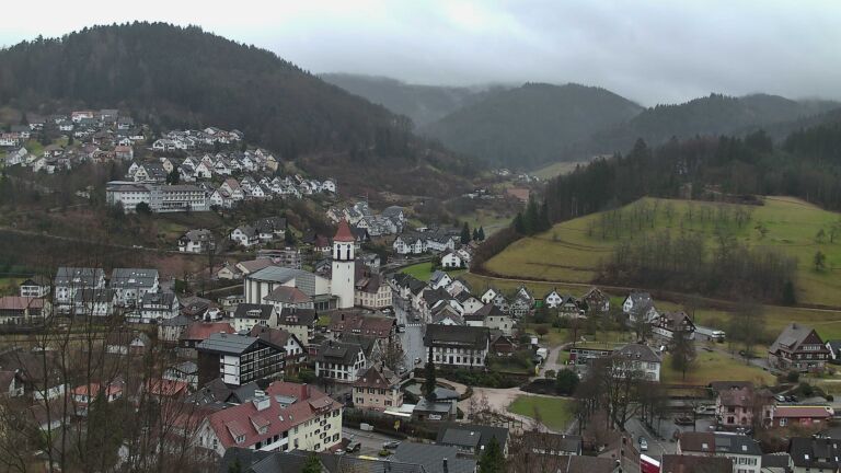 Dieses Bild zeigt eine Webcam-Aufnahme von Ottenhöfen, aufgenommen am Donnerstag, den 12.02.2026 um 11:40 Uhr