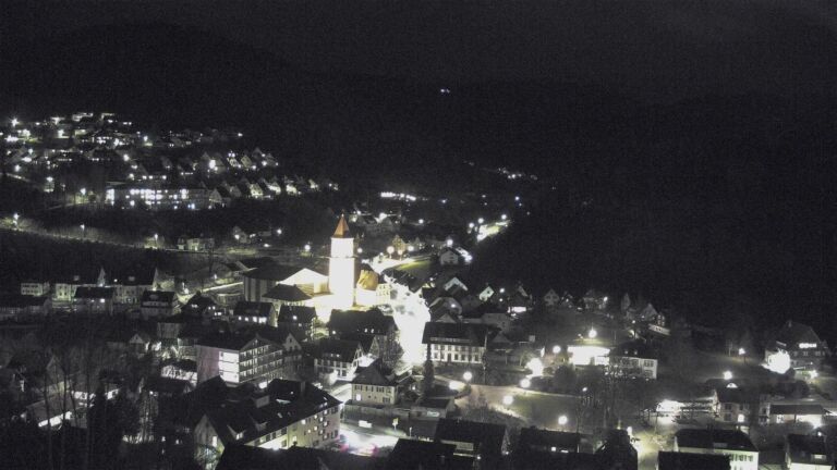 Dieses Bild zeigt eine Webcam-Aufnahme von Ottenhöfen, aufgenommen am Dienstag, den 17.02.2026 um 19:50 Uhr
