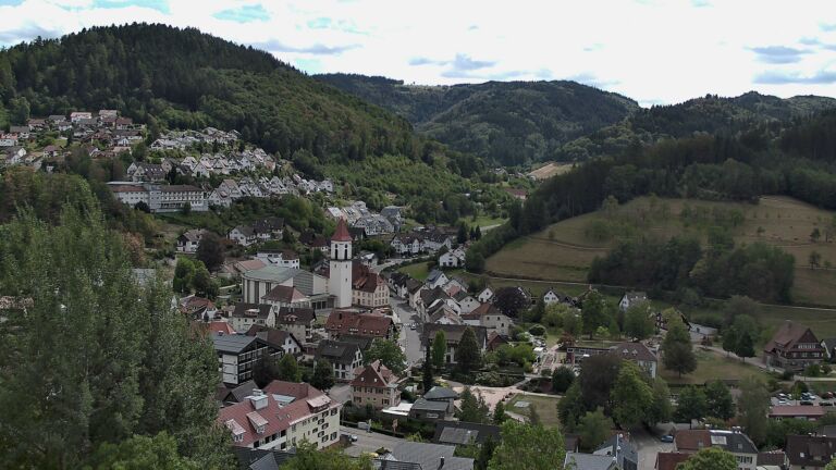 Dieses Bild zeigt eine Webcam-Aufnahme von Ottenhöfen, aufgenommen am Samstag, den 29.08.2026 um 13:50 Uhr