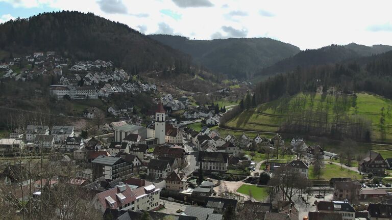 Dieses Bild zeigt eine Webcam-Aufnahme von Ottenhöfen, aufgenommen am Donnerstag, den 12.03.2026 um 12:50 Uhr