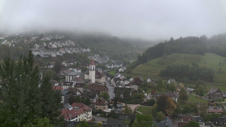 Dieses Bild zeigt eine Webcam-Aufnahme von Ottenhöfen, aufgenommen am Samstag, den 17.10.2026 um 12:50 Uhr