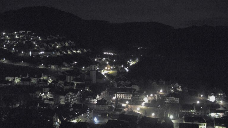 Dieses Bild zeigt eine Webcam-Aufnahme von Ottenhöfen, aufgenommen am Dienstag, den 27.01.2026 um 00:30 Uhr