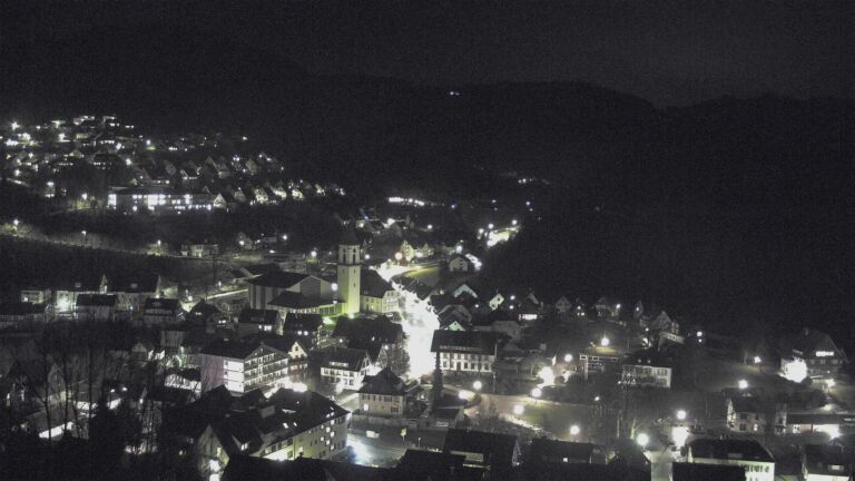 Dieses Bild zeigt eine Webcam-Aufnahme von Ottenhöfen, aufgenommen am Freitag, den 13.02.2026 um 20:20 Uhr