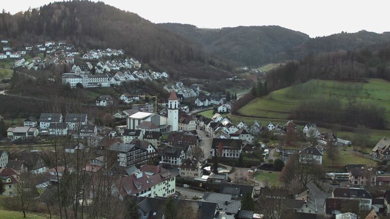 Dieses Bild zeigt eine Webcam-Aufnahme von Ottenhöfen, aufgenommen am Mittwoch, den 17.12.2025 um 09:40 Uhr