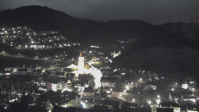 Dieses Bild zeigt eine Webcam-Aufnahme von Ottenhöfen, aufgenommen am Freitag, den 30.01.2026 um 19:50 Uhr