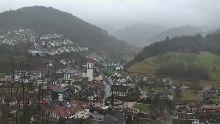 Dieses Bild zeigt eine Webcam-Aufnahme von Ottenhöfen, aufgenommen am Samstag, den 21.02.2026 um 13:20 Uhr