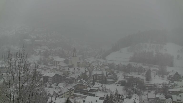 Dieses Bild zeigt eine Webcam-Aufnahme von Ottenhöfen, aufgenommen am Samstag, den 10.01.2026 um 13:50 Uhr