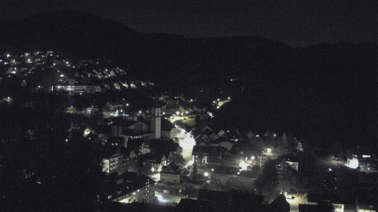 Dieses Bild zeigt eine Webcam-Aufnahme von Ottenhöfen, aufgenommen am Mittwoch, den 14.10.2026 um 23:00 Uhr