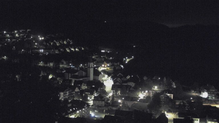 Dieses Bild zeigt eine Webcam-Aufnahme von Ottenhöfen, aufgenommen am Samstag, den 10.10.2026 um 01:30 Uhr