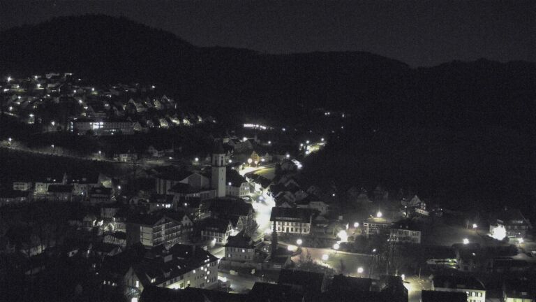 Dieses Bild zeigt eine Webcam-Aufnahme von Ottenhöfen, aufgenommen am Dienstag, den 24.02.2026 um 23:30 Uhr