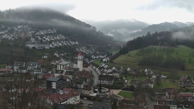 Dieses Bild zeigt eine Webcam-Aufnahme von Ottenhöfen, aufgenommen am Sonntag, den 29.03.2026 um 08:10 Uhr