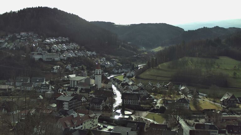 Dieses Bild zeigt eine Webcam-Aufnahme von Ottenhöfen, aufgenommen am Dienstag, den 27.01.2026 um 11:30 Uhr