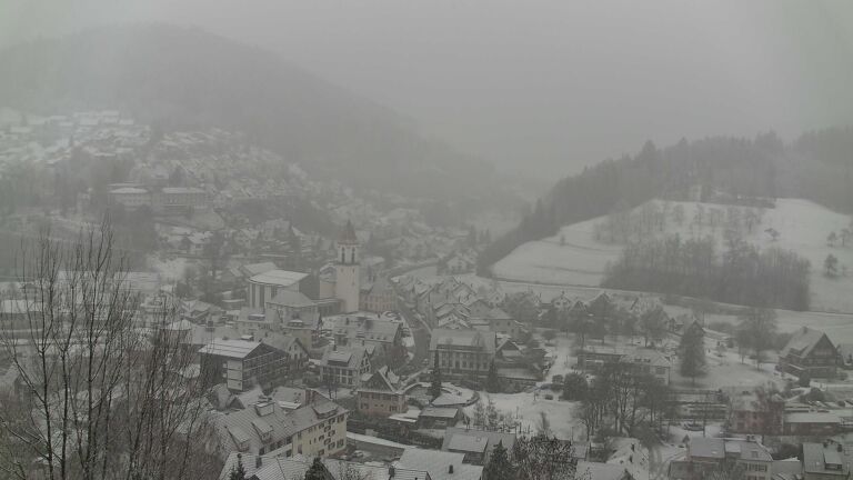 Dieses Bild zeigt eine Webcam-Aufnahme von Ottenhöfen, aufgenommen am Samstag, den 10.01.2026 um 09:10 Uhr